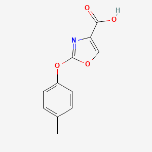 molecular formula C11H9NO4 B7814225 2-(4-Methylphenoxy)-1,3-oxazole-4-carboxylic acid 
