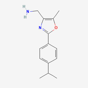 molecular formula C14H18N2O B7814232 C-[2-(4-Isopropylphenyl)-5-methyl-oxazol-4-yl]methylamine 