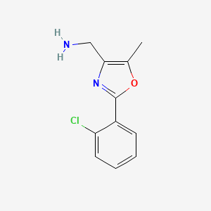 molecular formula C11H11ClN2O B7814240 C-[2-(2-chlorophenyl)-5-methyl-oxazol-4-yl]methylamine 