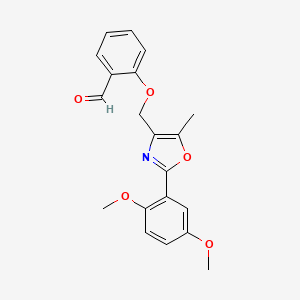 molecular formula C20H19NO5 B7814266 2-[2-(2,5-Dimethoxyphenyl)-5-methyl-oxazol-4-ylmethoxy]-benzaldehyde 