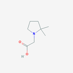 molecular formula C8H15NO2 B7814271 2-(2,2-Dimethylpyrrolidin-1-yl)acetic acid 