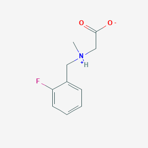 2-[(2-Fluorophenyl)methyl-methylazaniumyl]acetate