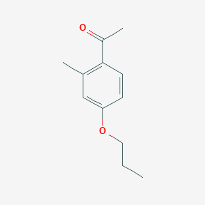 molecular formula C12H16O2 B7814331 1-(2-Methyl-4-propoxy-phenyl)-ethanone 