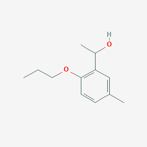 molecular formula C12H18O2 B7814339 1-(5-Methyl-2-propoxyphenyl)ethanol 