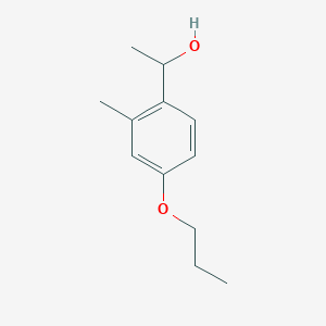 molecular formula C12H18O2 B7814377 1-(2-Methyl-4-propoxyphenyl)ethanol 