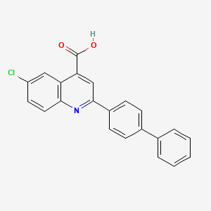 molecular formula C22H14ClNO2 B7814390 2-Biphenyl-4-yl-6-chloro-4-carboxyquinoline CAS No. 627907-09-9
