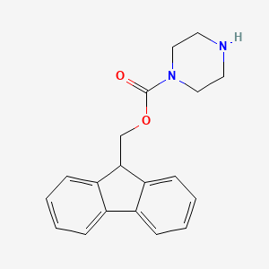 molecular formula C19H20N2O2 B7814517 (9H-Fluoren-9-yl)methyl piperazine-1-carboxylate 