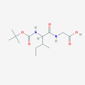 molecular formula C13H24N2O5 B7814544 N-(tert-Butoxycarbonyl)isoleucylglycine 