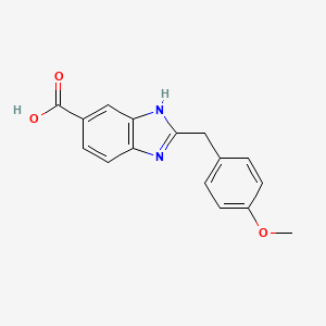 molecular formula C16H14N2O3 B7814606 2-(4-methoxybenzyl)-1H-benzimidazole-5-carboxylic acid 