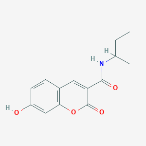 molecular formula C14H15NO4 B7814625 N-(butan-2-yl)-7-hydroxy-2-oxo-2H-chromene-3-carboxamide 