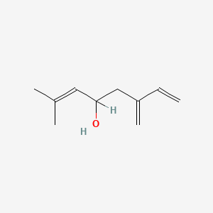 molecular formula C10H16O B7814675 2-Methyl-6-methyleneocta-2,7-dien-4-ol CAS No. 54809-53-9