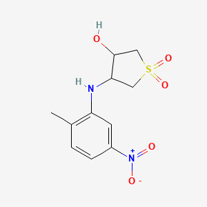 3-Hydroxy-4-[(2-methyl-5-nitrophenyl)amino]-1$l^{6}-thiolane-1,1-dione