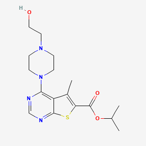 Propan-2-yl 4-[4-(2-hydroxyethyl)piperazin-1-yl]-5-methylthieno[2,3-d]pyrimidine-6-carboxylate