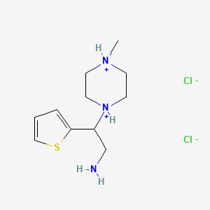 2-(4-Methylpiperazine-1,4-diium-1-yl)-2-thiophen-2-ylethanamine;dichloride
