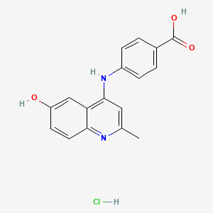 4-[(6-Hydroxy-2-methylquinolin-4-yl)amino]benzoic acid hydrochloride