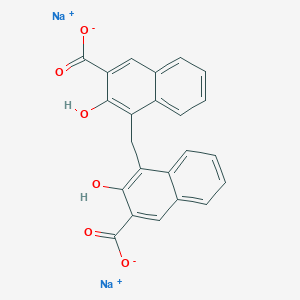 molecular formula C23H14Na2O6 B7815022 disodium;4-[(3-carboxylato-2-hydroxynaphthalen-1-yl)methyl]-3-hydroxynaphthalene-2-carboxylate 