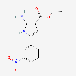 ethyl 2-amino-5-(3-nitrophenyl)-1H-pyrrole-3-carboxylate