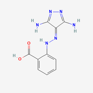 2-[2-(3,5-diaminopyrazol-4-ylidene)hydrazinyl]benzoic acid