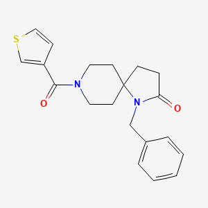 molecular formula C20H22N2O2S B7815219 1-Benzyl-8-(thiophene-3-carbonyl)-1,8-diazaspiro[4.5]decan-2-one 