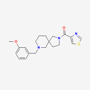 (7-(3-Methoxybenzyl)-2,7-diazaspiro[4.5]decan-2-yl)(thiazol-4-yl)methanone