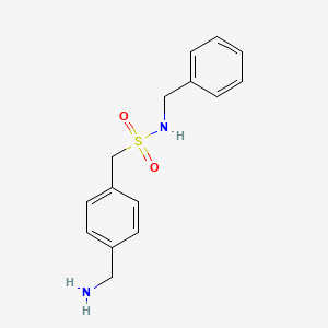 molecular formula C15H18N2O2S B7815270 1-[4-(aminomethyl)phenyl]-N-benzylmethanesulfonamide 
