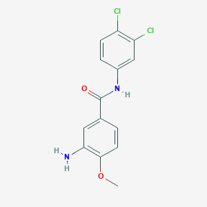 molecular formula C14H12Cl2N2O2 B7815276 3-Amino-4-methoxy-N-(3,4-dichlorophenyl)-benzamide 