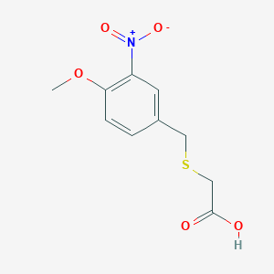 molecular formula C10H11NO5S B7815335 [(4-Methoxy-3-nitrobenzyl)thio]acetic acid 