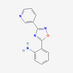 molecular formula C13H10N4O B7815367 2-[3-(Pyridin-3-yl)-1,2,4-oxadiazol-5-yl]aniline 