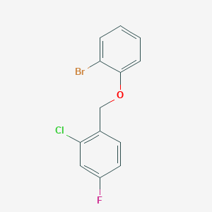 molecular formula C13H9BrClFO B7815382 2-Bromophenyl-(2-chloro-4-fluorobenzyl)ether 