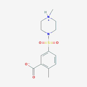 molecular formula C13H18N2O4S B7815424 2-Methyl-5-(4-methylpiperazin-4-ium-1-yl)sulfonylbenzoate 