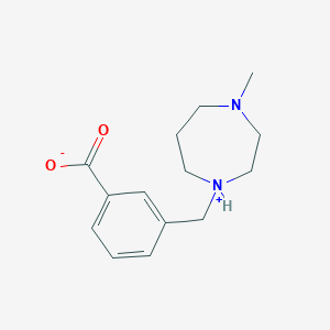 molecular formula C14H20N2O2 B7815456 3-[(4-Methyl-1,4-diazepan-1-ium-1-yl)methyl]benzoate 