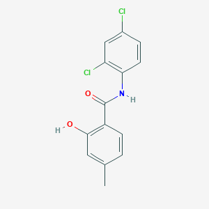 molecular formula C14H11Cl2NO2 B7815462 N-(2,4-Dichloro-phenyl)-2-hydroxy-4-methyl-benzamide 