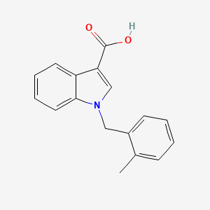 molecular formula C17H15NO2 B7815463 1-[(2-methylphenyl)methyl]-1H-indole-3-carboxylic acid 
