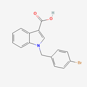 molecular formula C16H12BrNO2 B7815481 1-(4-bromobenzyl)-1H-indole-3-carboxylic acid 