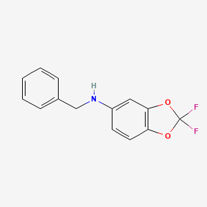 molecular formula C14H11F2NO2 B7815597 N-benzyl-2,2-difluoro-2H-1,3-benzodioxol-5-amine 