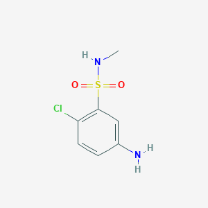 molecular formula C7H9ClN2O2S B7815610 5-amino-2-chloro-N-methylbenzenesulfonamide 