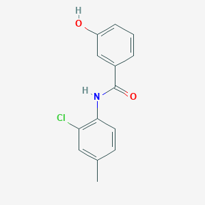 molecular formula C14H12ClNO2 B7815620 N-(2-chloro-4-methylphenyl)-3-hydroxybenzamide 