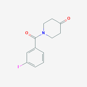 molecular formula C12H12INO2 B7815631 1-(3-Iodobenzoyl)piperidin-4-one 