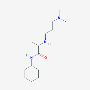 molecular formula C14H29N3O B7815638 N-cyclohexyl-2-[3-(dimethylamino)propylamino]propanamide 