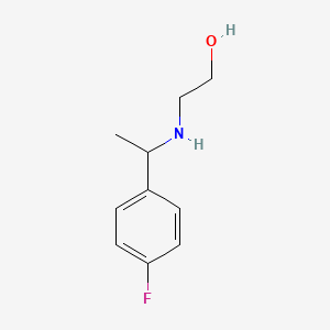 molecular formula C10H14FNO B7815659 2-[1-(4-Fluoro-phenyl)-ethylamino]-ethanol 