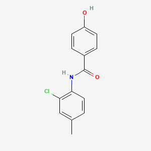 molecular formula C14H12ClNO2 B7815687 N-(2-chloro-4-methylphenyl)-4-hydroxybenzamide 