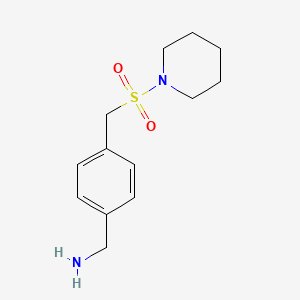 molecular formula C13H20N2O2S B7815717 {4-[(Piperidine-1-sulfonyl)methyl]phenyl}methanamine 