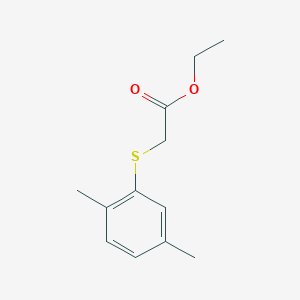molecular formula C12H16O2S B7815728 Ethyl 2-[(2,5-dimethylphenyl)sulfanyl]acetate 