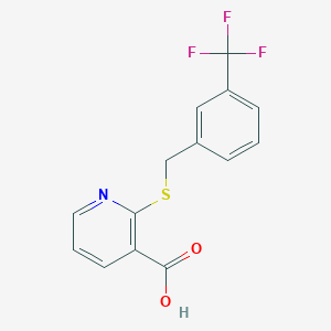 2-{[3-(Trifluoromethyl)benzyl]sulfanyl}pyridine-3-carboxylic acid
