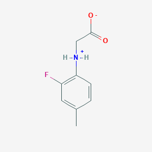 molecular formula C9H10FNO2 B7815824 2-[(2-Fluoro-4-methylphenyl)azaniumyl]acetate 