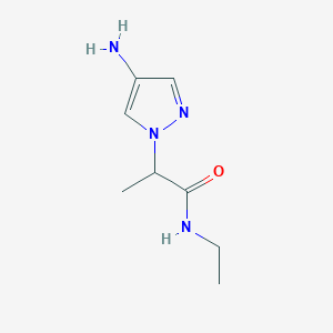 molecular formula C8H14N4O B7815864 2-(4-Amino-1H-pyrazol-1-YL)-N-ethylpropanamide 