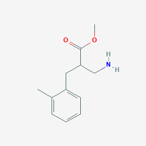 molecular formula C12H17NO2 B7815932 Methyl 3-amino-2-[(2-methylphenyl)methyl]propanoate 