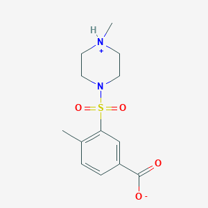 molecular formula C13H18N2O4S B7815963 4-Methyl-3-(4-methylpiperazin-4-ium-1-yl)sulfonylbenzoate 