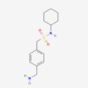 1-[4-(aminomethyl)phenyl]-N-cyclohexylmethanesulfonamide