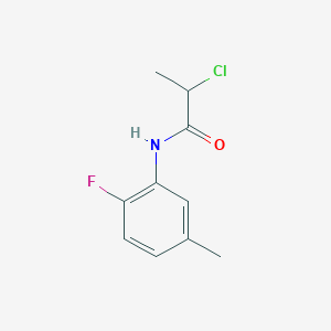 molecular formula C10H11ClFNO B7815981 2-chloro-N-(2-fluoro-5-methylphenyl)propanamide 